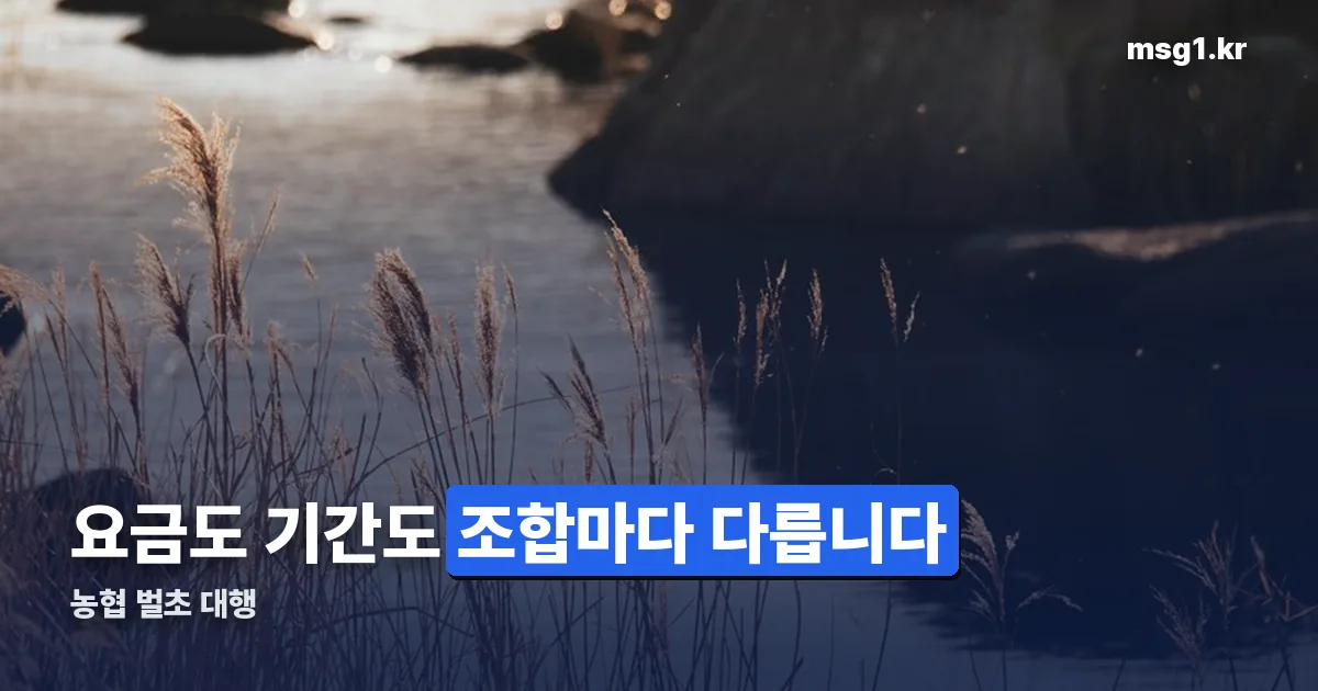 농협 벌초 대행 정리 썸네일