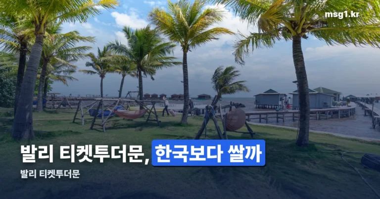 발리 티켓투더문 해먹 — 공식 가격과 국내 구매가 비교
