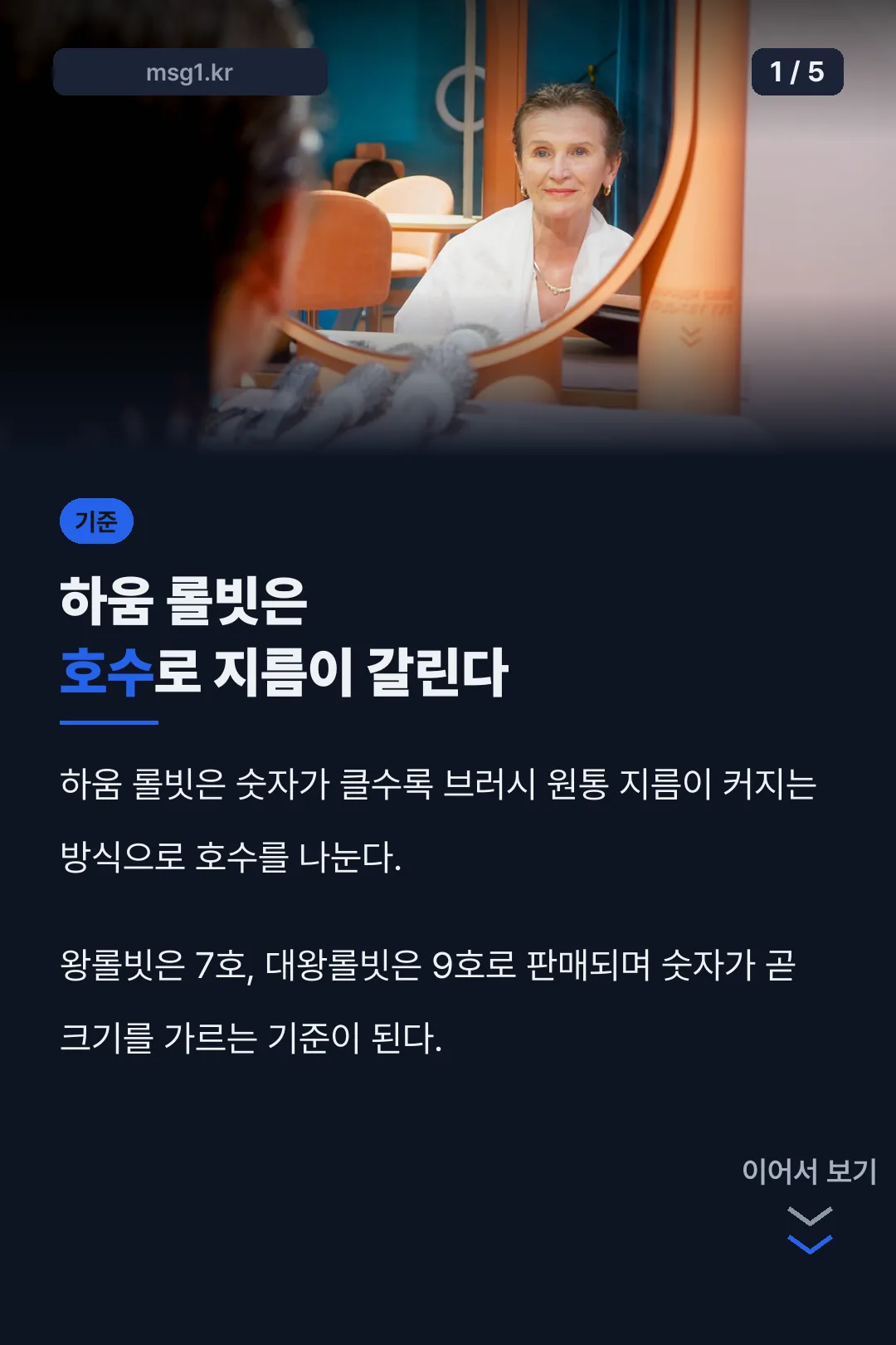 하움 롤빗 호수와 지름 관계
