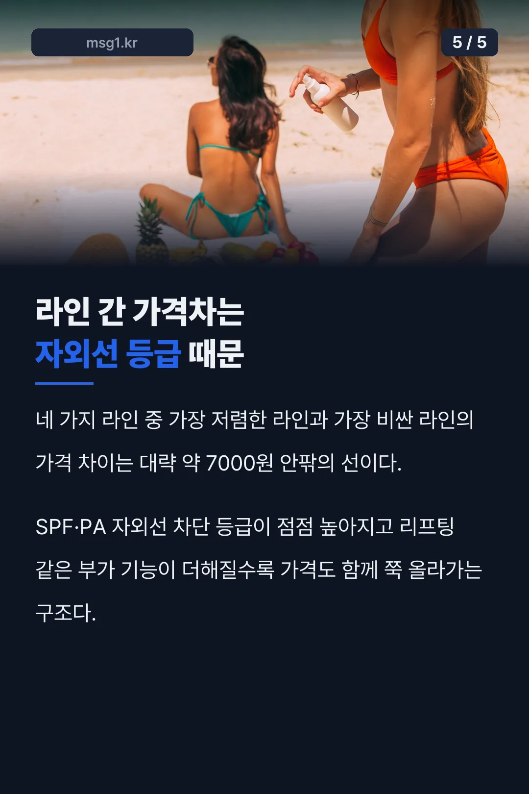라인 간 가격 차이 이유